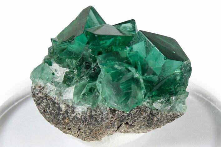 Fluorescent Green Fluorite Twins - Diana Maria Mine, England #337503